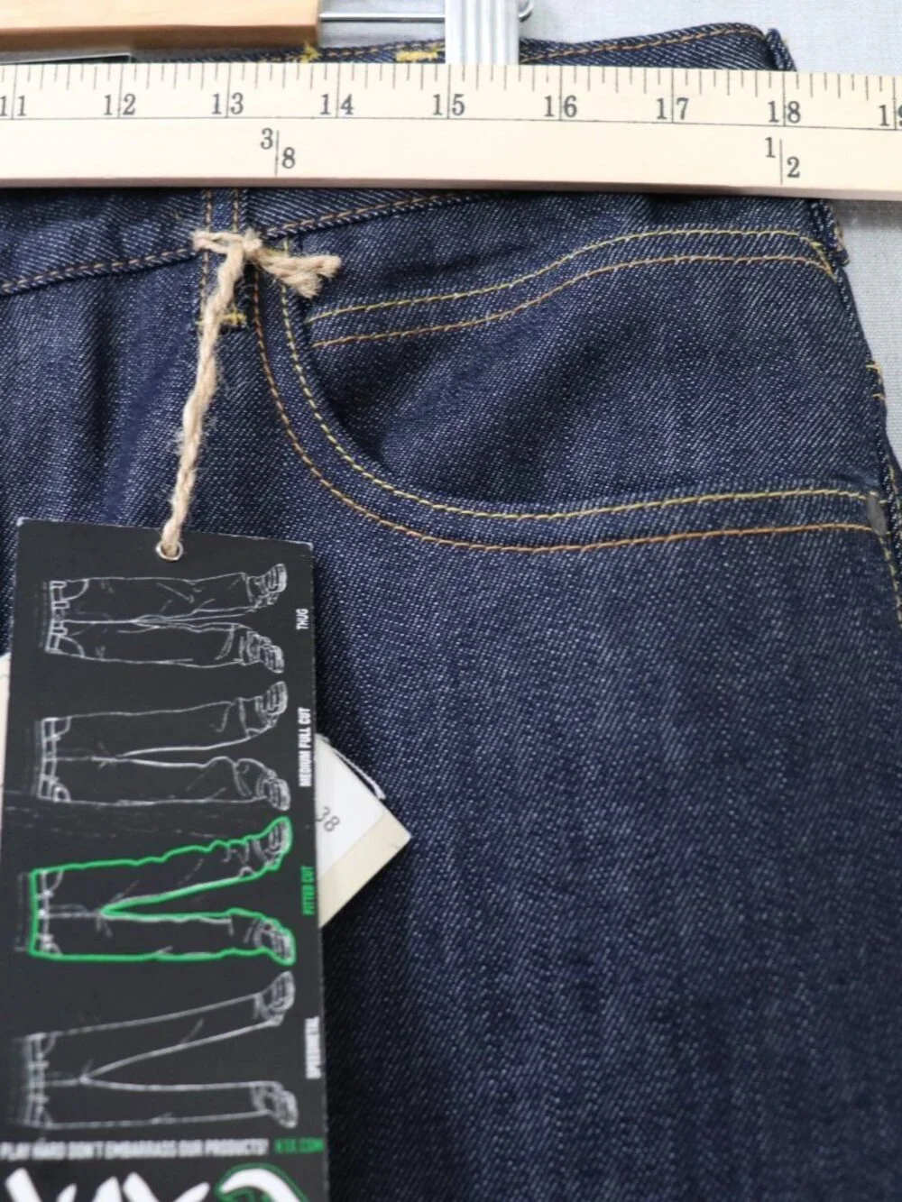 K1X Nation of Hoops Men’s Jeans *38 x 34 Dark Rinse Button Fly Streetwear NWT